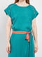 Костюм літній смарагдового кольору: блуза і спідниця | 6765379 | фото 4