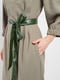 Сукня кольору хакі з поясом з еко-шкіри "Казка" | 6765390 | фото 2