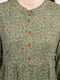 Штапельна сукня А-силуету кольору хакі в принт | 6765403 | фото 3