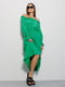Сукня з відкритими плечима максі зелена  | 6765576 | фото 3