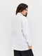 Біла базова сорочка з жатого льону | 6765614 | фото 3