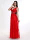 Вечірня дизайнерська червона сукня довжини максі | 6764679 | фото 3