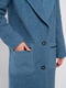 Пальто блакитне дизайнерське довге вовняне однобортне  | 6764756 | фото 6