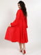 Сукня червона з V-подібним декольте | 6764767 | фото 3