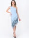 Асиметрична блакитна сукня з костюмної тканини | 6764792 | фото 4