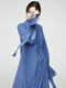 Сукня синя дизайнерська асиметричного крою | 6764797 | фото 4
