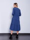 Сукня синя асиметрична дизайнерська довжини міді | 6764803 | фото 5