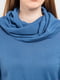 Вовняний синій светр з коміром- хомутом  | 6764804 | фото 4