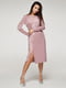 Сукня трикотажна рожева з воланами з сітки | 6764853 | фото 4