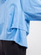 Блакитна бавовняна сорочка з гудзиками на спиці | 6764977 | фото 5