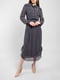 Сукня шовкова дизайнерська сіра "Флірт" | 6765015 | фото 4