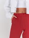 Лляні червоні штани в смужку | 6765061 | фото 3