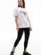 Комплект бавовняний: футболка з принтом і легінси зі штрипками | 6765179 | фото 3