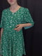 Сукня літня коротка зелена в квітковий принт | 6765328 | фото 5