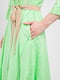 Сукня салатова з прошви довжини міді | 6765355 | фото 5
