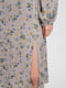 Сукня котонова у квіти міді сіра | 6765407 | фото 5