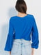 Блуза синя із зав'язкою на шиї  | 6765510 | фото 7