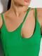 Сукня на бретелях зі штапелю зелена  | 6765567 | фото 6
