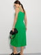 Сукня на бретелях зі штапелю зелена  | 6765567 | фото 7