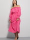 Сукня з відкритими плечима максі рожева | 6765577 | фото 4