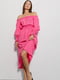 Сукня з відкритими плечима максі рожева | 6765577 | фото 5