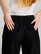 Лляні штани-карго з асиметричними складками | 6765591 | фото 6