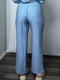 Сіро-блакитні штани вільного фасону з кишенями | 6765675 | фото 3