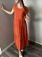 Літня сукня ярусна помаранчева | 6765688 | фото 4