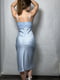 Блакитна шовкова сукня в білизняному стилі | 6765789 | фото 5