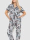 Хлопковая пижама абстрактной расцветки: рубашка и брюки | 6781967 | фото 2