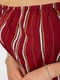 Бордовая блуза свободного кроя в полоску | 6810249 | фото 5