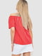 Красная блуза свободного кроя в полоску | 6810250 | фото 4