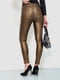Темно-золотистые обтягивающие брюки | 6810269 | фото 4