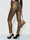 Темно-золотистые обтягивающие брюки | 6810271 | фото 4