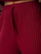 Бордовый костюм в рубчик: лонгслив, брюки свободного кроя | 6810355 | фото 6