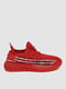 Червоні текстильні кросівки | 6810373 | фото 2