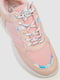 Рожеві кросівки із вставками із сітки | 6810381 | фото 3