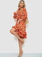 Сукня теракотового кольору в принт | 6810457 | фото 2