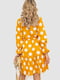 Сукня гірчичного кольору в горошок | 6810460 | фото 4