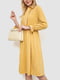 Желтое платье с длинным рукавом и акцентом на талии | 6810472 | фото 3
