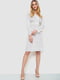 Белое платье в горошек с длинным рукавом | 6810476 | фото 2