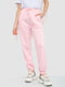 Світло-рожеві штани з манжетами на резинці | 6810570
