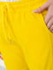Желтые брюки с манжетами на резинке | 6810572 | фото 5