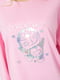 Светло-розовый свитшот с принтом | 6812446 | фото 5