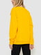 Желтый трикотажный свитшот с принтом | 6812471 | фото 4