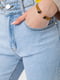 Голубые джинсы клеш с карманами | 6812515 | фото 5