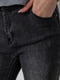 Темно-сірі джинси скінні з потертостями | 6812518 | фото 5