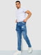 Сині джинси з потертостями | 6812525 | фото 2