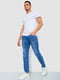 Синие джинсы с потертостями | 6812528 | фото 2