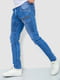 Синие джинсы с потертостями | 6812528 | фото 3